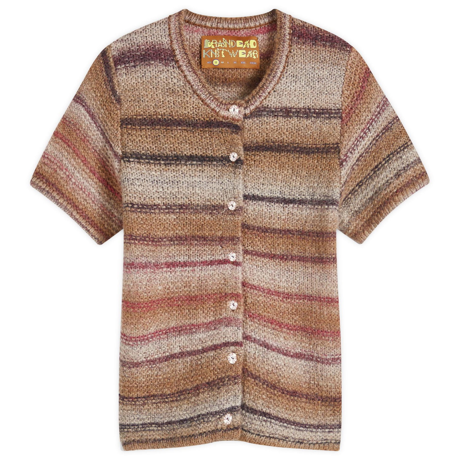 Пуловер Brain Dead Madera Short Sleeve Knit Large Кафяво | F24T17003944-BRN, 0