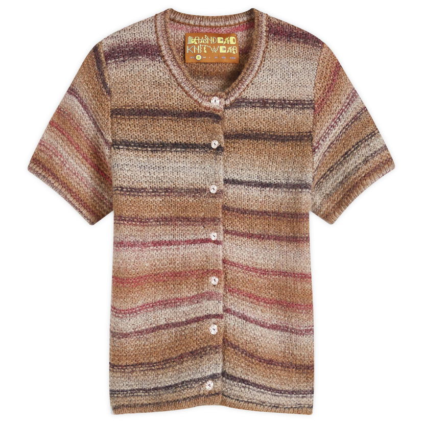 Пуловер Brain Dead Madera Short Sleeve Knit Large Кафяво | F24T17003944-BRN