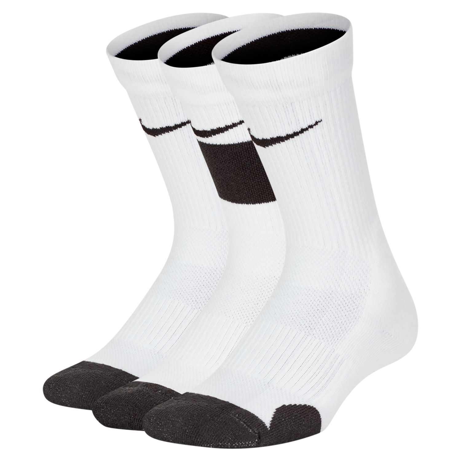 Чорапи Nike Elite Kids Basketball Crew Socks 3-Pack Бяло | CW6063-100, 1