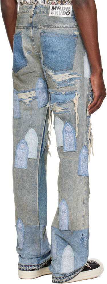 Дънки Who Decides War Who Decides War Patched Arch Repaired Blowout Jeans Синьо | 1120970009SS25, 2