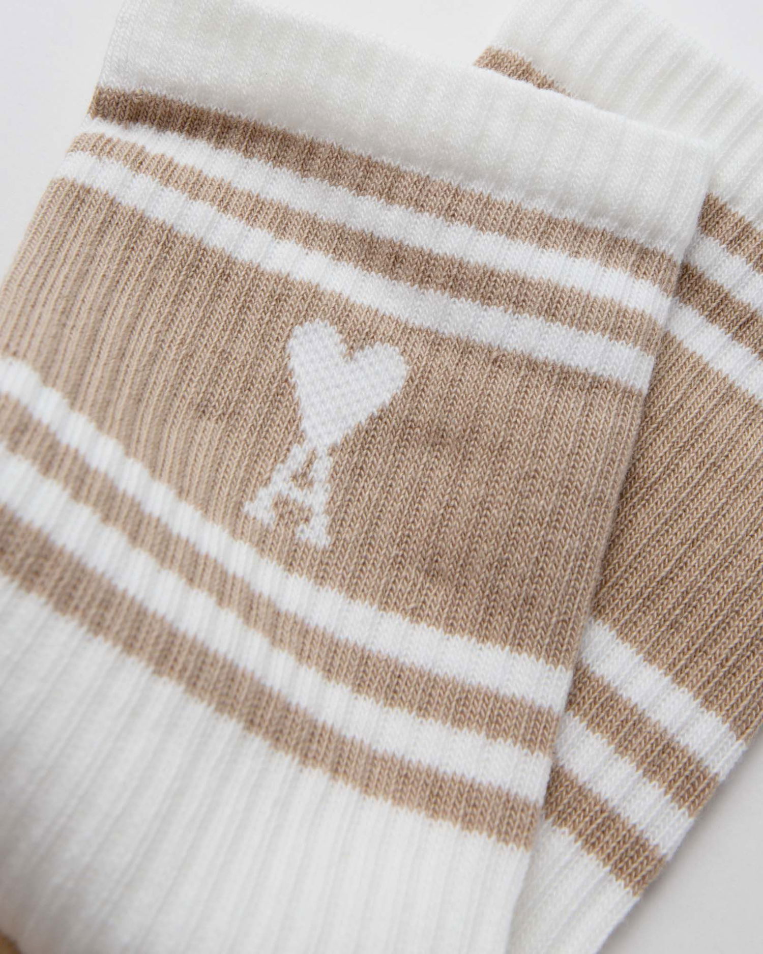 Чорапи AMI Striped Heart Socks Бяло | USC012.AW0015-255, 1