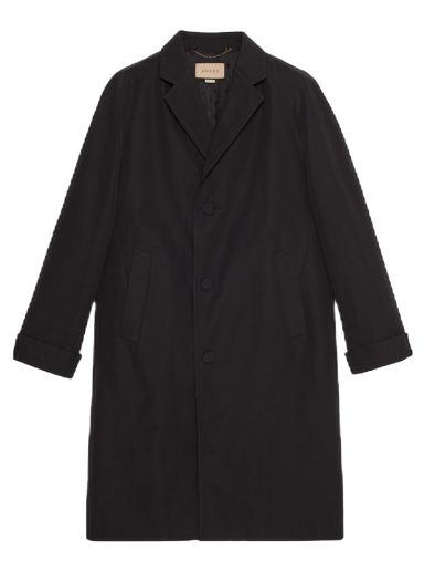 Палта Gucci Cotton Poplin Coat Черно | 721565 ZAK7W 1000