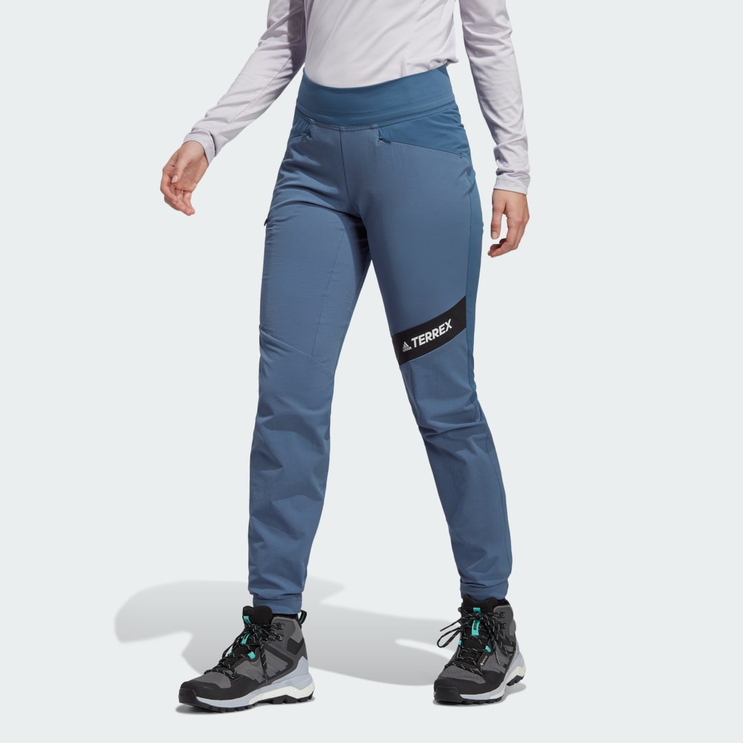 Клинове adidas Performance TERREX Techrock Alpine Climbing Pants Тъмно синьо | HY6944, 0