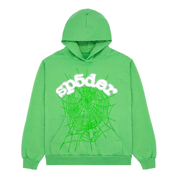 Суитчър Sp5der Sp5der Web Hoodie Зелено | SP5-8D-WEB-SLG