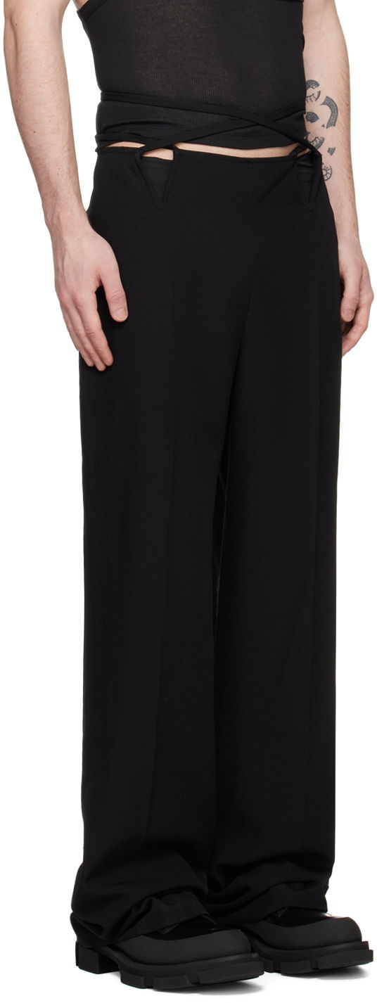 Панталони Dion Lee V-Wire Detail Tailored Trousers Черно | C2104R23, 1