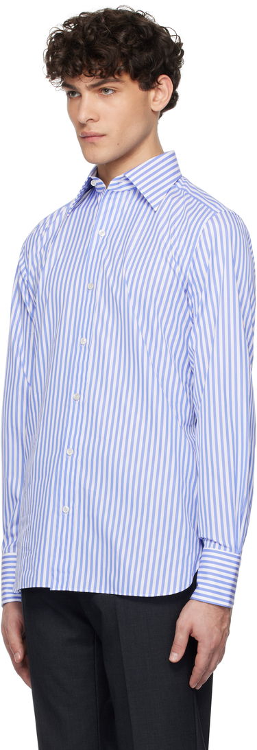Риза Tom Ford TOM FORD Ladder Stripe Slim Fit Shirt Синьо | HSBC01-CGP75, 3