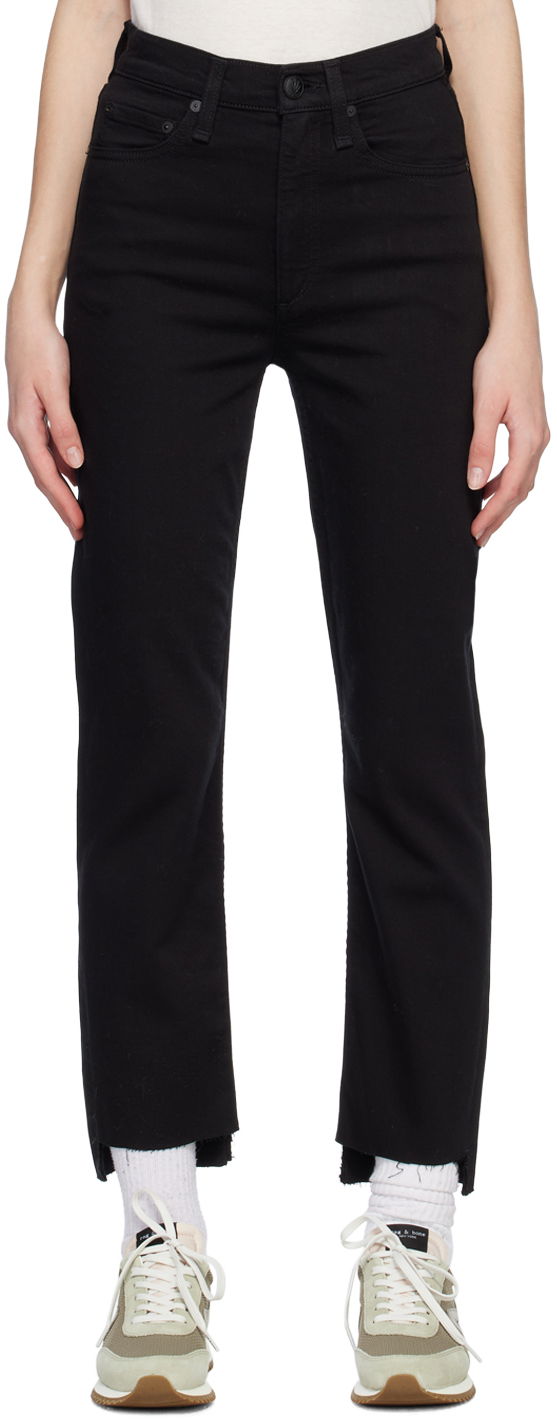 Дънки rag & bone Wren Straight Leg Jeans Черно | WDD23S2913N5BN, 0