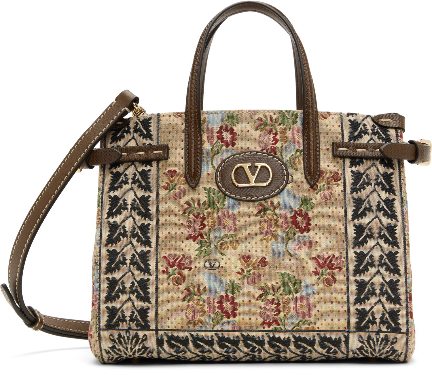 Дамска чанта Valentino Valentino Garavani Antibes Small Shopping Tote Бежово | 6W2B0R20KDG, 0