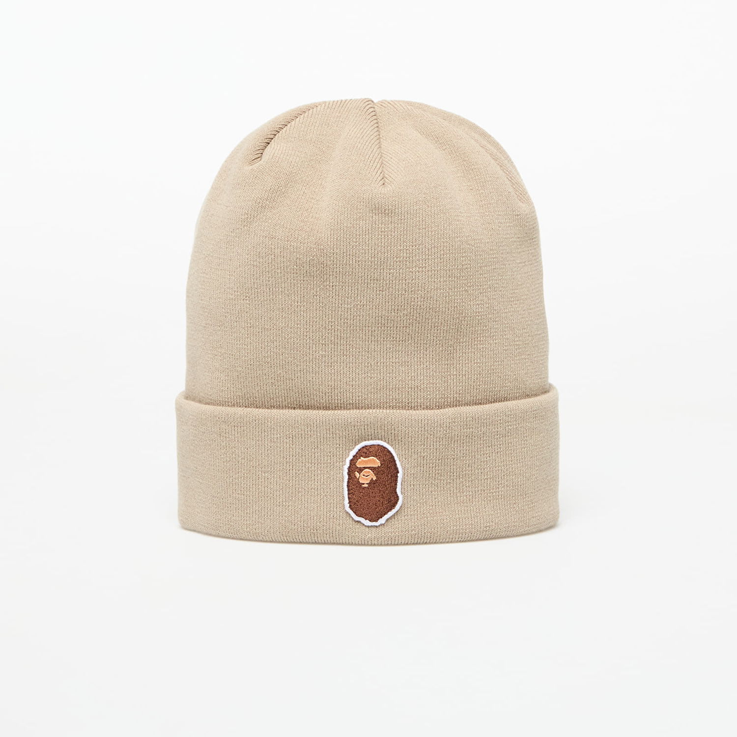 Шапка BAPE A BATHING APE One Point Ape Head Knit Cap Бежово | 001HTL301006MBEI, 0