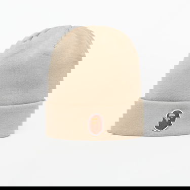 Шапка BAPE A BATHING APE One Point Ape Head Knit Cap Бежово | 001HTL301006MBEI, 0