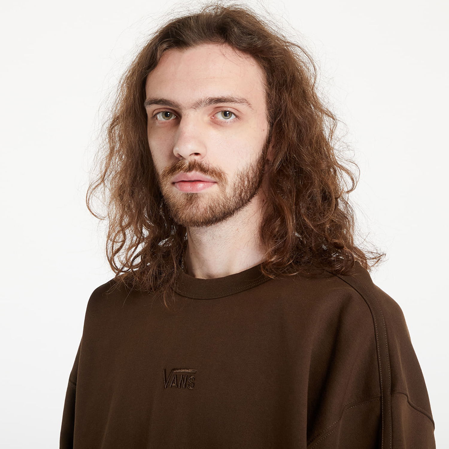 Суитчър Vans LX Premium Fleece Crew Demitasse Кафяво | VN000GBW3N11, 1
