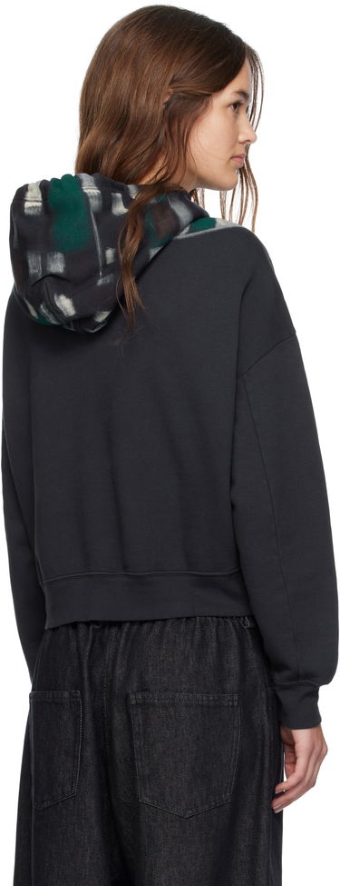 Суитчър Eckhaus Latta Eckhaus Latta Garment-Dyed Printed Hoodie Черно | 251-EL-PF25-P -, 2