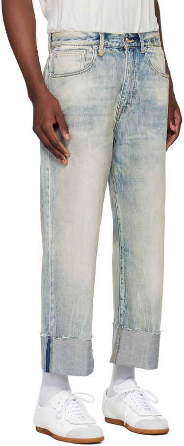 Дънки R13 R13 Cuffed X-Boyfriend Jeans Синьо | R13MD111-D218C, 1
