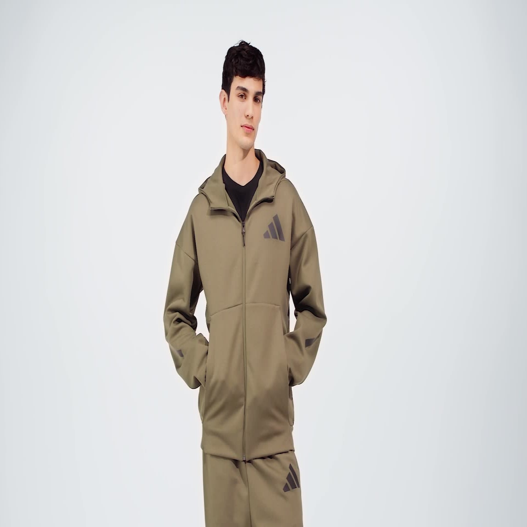 Суитчър adidas Performance Z.N.E. Full-Zip Hooded Track Jacket Зелено | JD2910, 1