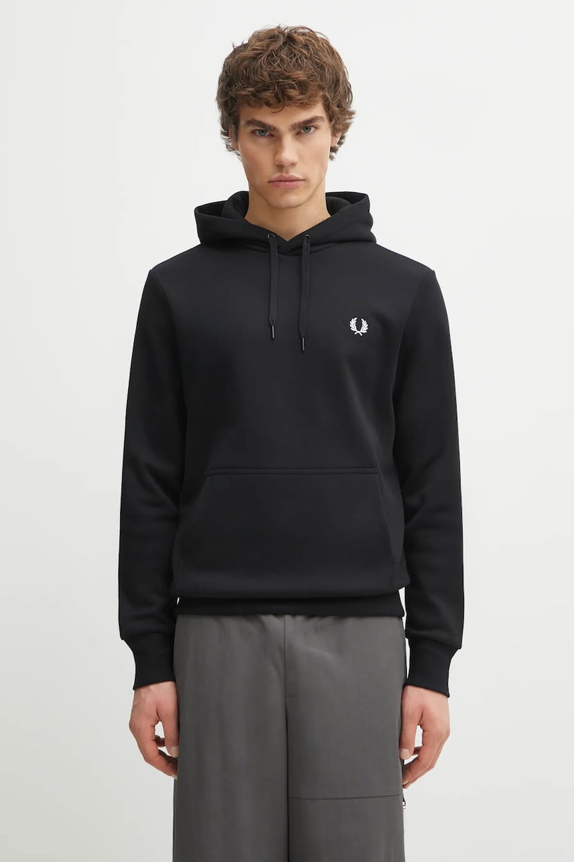 Суитчър Fred Perry Smooth Hooded Sweatshirt Черно | M1371