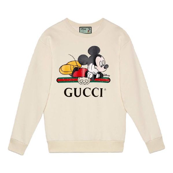 Пуловер Gucci Gucci x Disney Oversized Mickey Mouse Sweatshirt Бяло | 469250-XJB8C-9230, 0