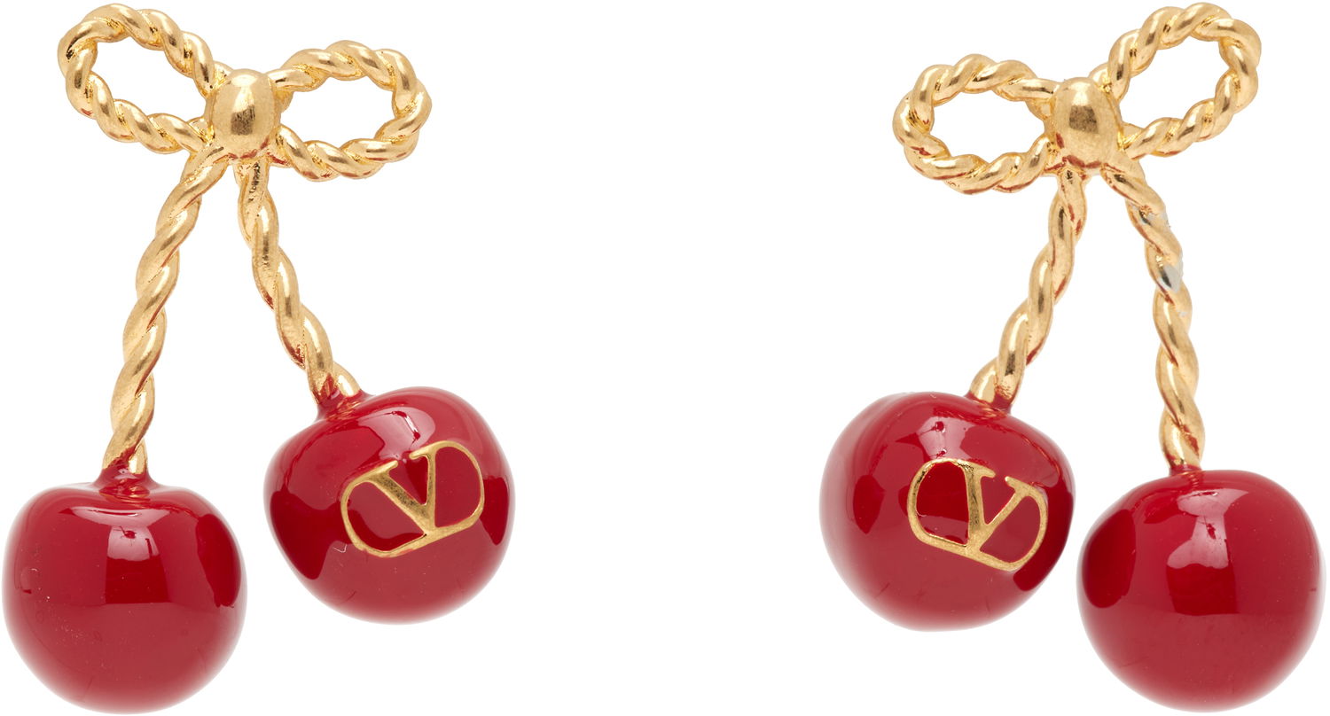 Обеци Valentino Garavani Cherryfic Metal & Enamel Earrings Многоцветен | 7W2J0Z80MJP, 0