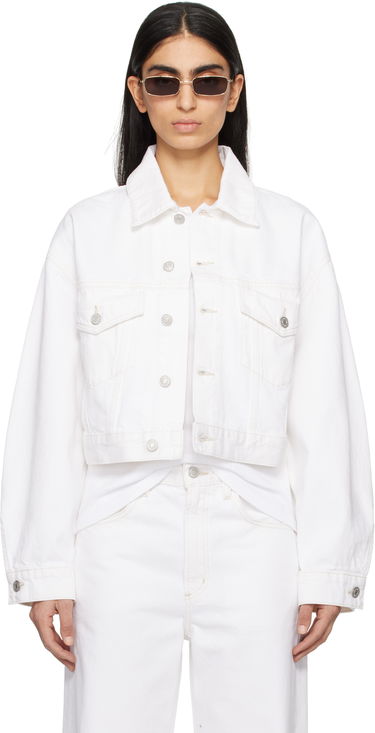 Яке AGOLDE AGOLDE Palmer Cropped Denim Jacket Бяло | A5047-1183, 0