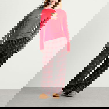 Пижама SKIMS SKIMS x CPFM Long Sleeve & Flannel Pant Sleep Set Teddy Bear Print Многоцветен | ST-SET-10060W-RBP, 2