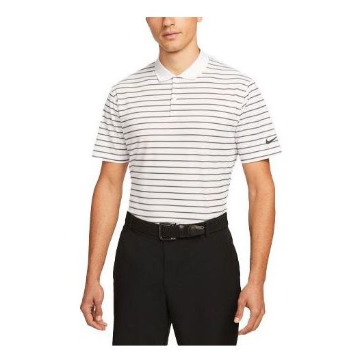 Поло тениска Nike Striped Golf Polo Shirt Бяло | DH0836-100