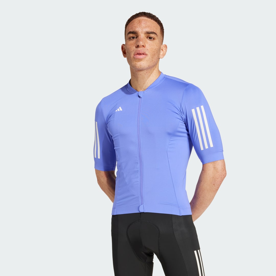 Фланелка adidas Performance Tempo 3-Stripes Cycling Jersey Лилаво | JG3568, 0