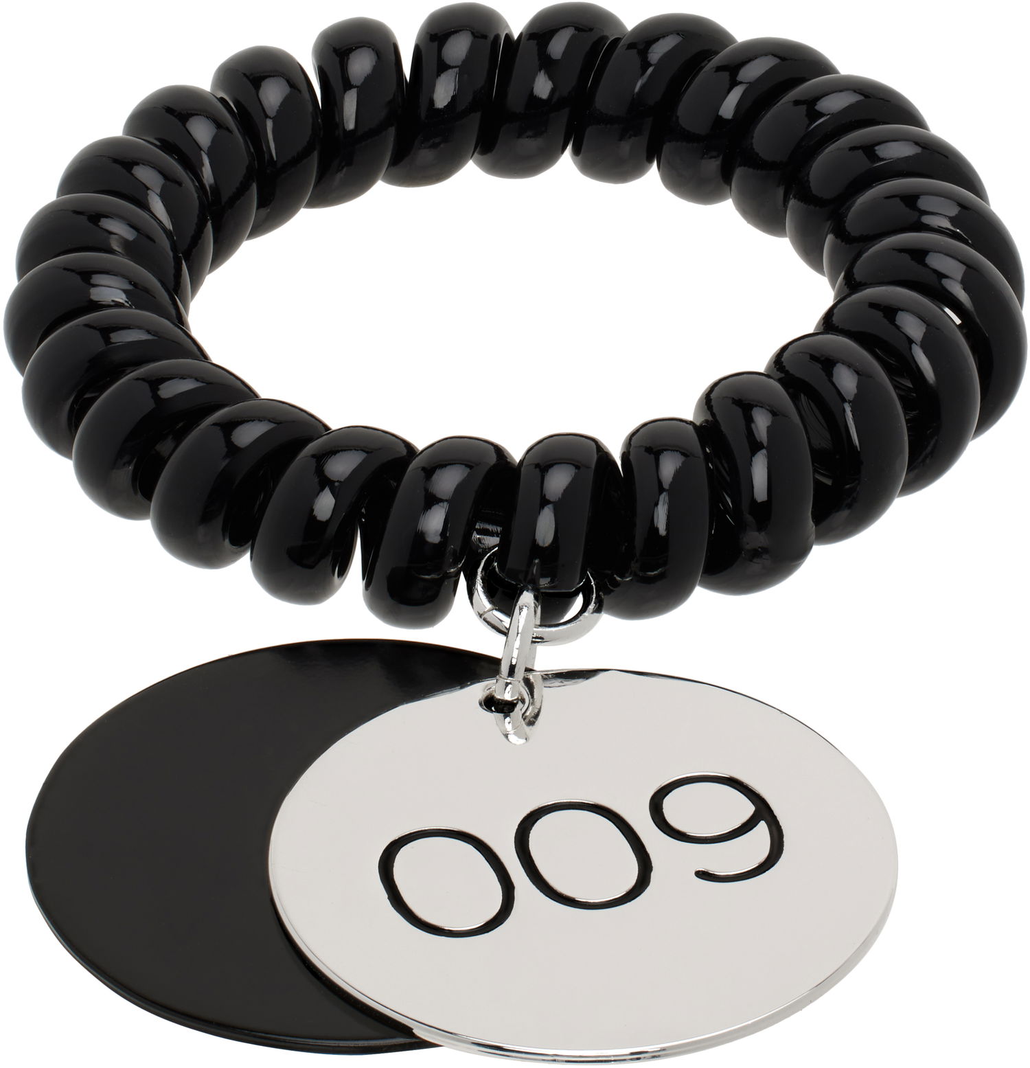 Гривна Tory Burch Tory Burch Locker Room Spiral Bracelet with Medallion Черно | 174280-001, 0