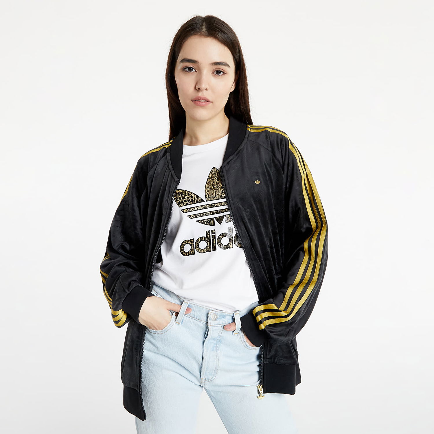 Суитчър adidas Originals Loose Tracktop Черно | H18020, 0