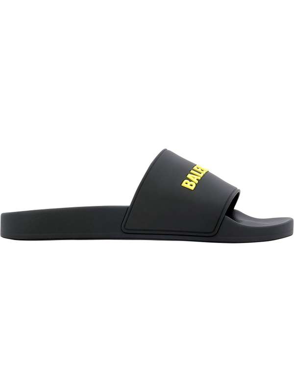 Кецове и обувки Balenciaga Pool Slides Black Yellow Черно | 565826W1S811070 / 565826W1S801070, 0