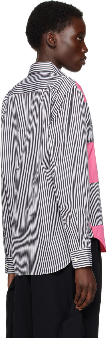 Риза Comme des Garçons Comme des Garçons Homme Plus Broad Stripe and Solid Panel Shirt Розово | PO-B002-051, 2