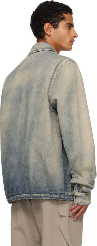 Яке Rick Owens DRKSHDW Concordians Concealed Zipfront Denim Jacket Синьо | DU02E7775 DMP, 2