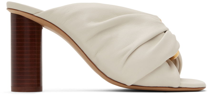 Аксесоари JW Anderson JW Anderson Corner Leather Heeled Sandals Бяло | ANW42060A, 0