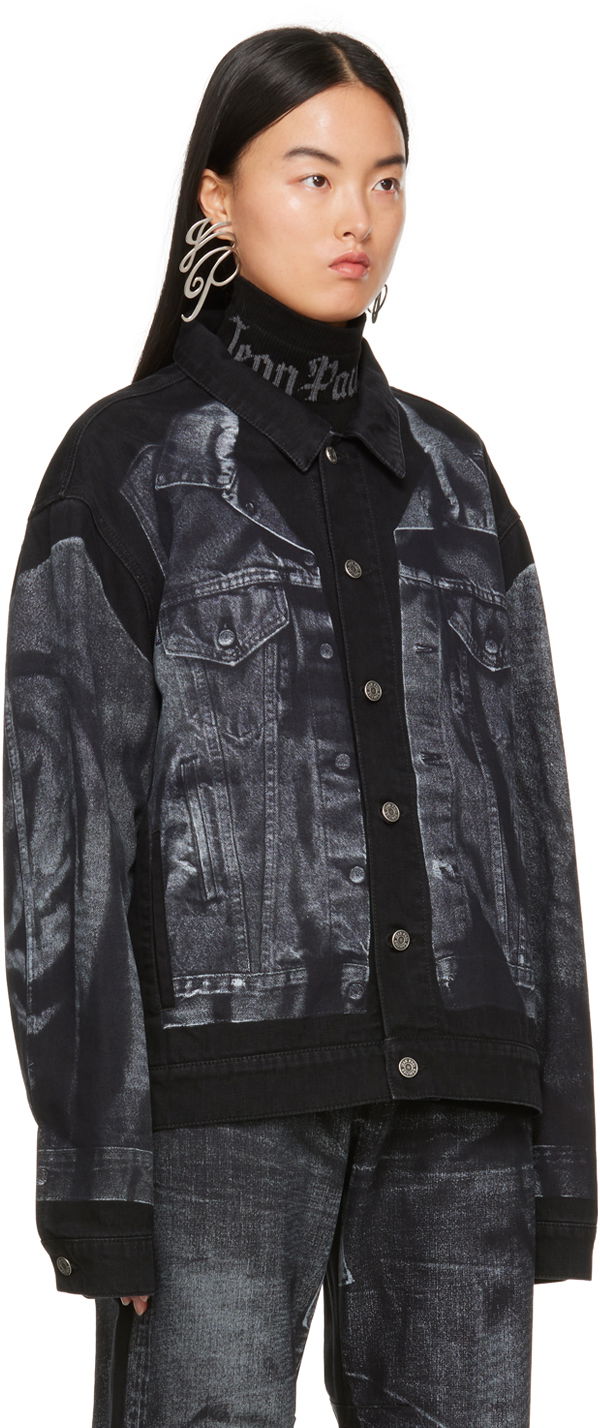 Яке Jean Paul Gaultier Jean Paul Gaultier Trompe L'œil Denim Jacket Черно | 23/15-U-VE026ILP-D009-00, 1