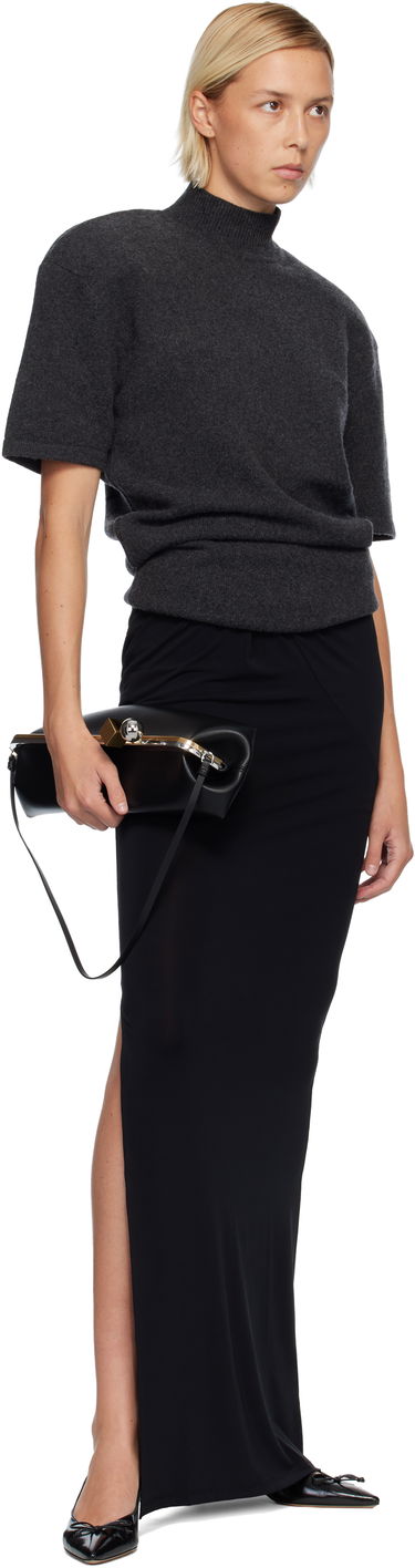 Дамска чанта Jacquemus JACQUEMUS The Salon Leather Framed Clutch Черно | 25EBAW00413AC27L14, 3