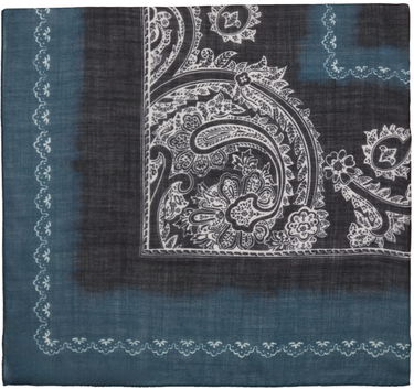 Шал Acne Studios Printed Scarf Тъмно синьо | CA0266-, 1