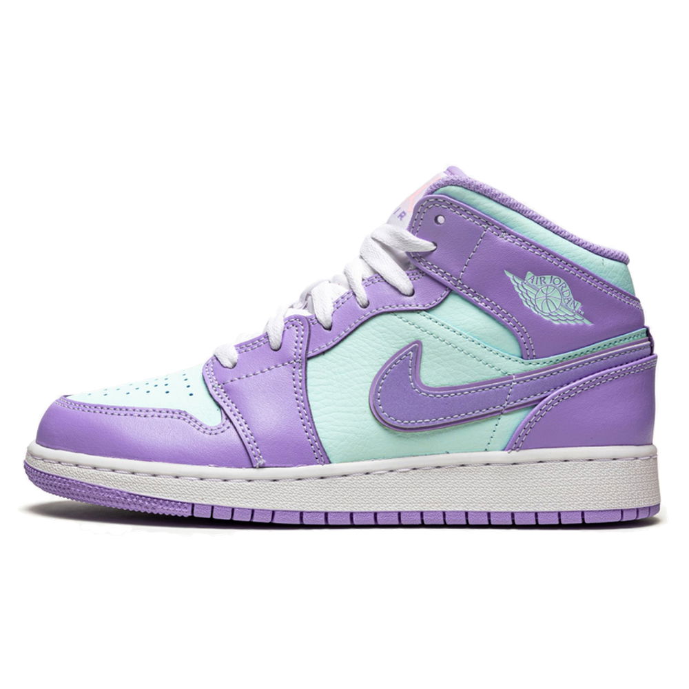 Кецове и обувки Jordan Air Jordan 1 Mid GS "Purple Glacier Blue" Лилаво | 554725-500, 0