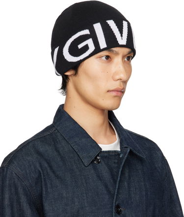 Шапка Givenchy Givenchy Jacquard Beanie Черно | 710003973001-U7925, 1