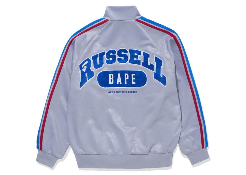Яке BAPE BAPE x Russell Track Jacket Gray Сиво | 1J73-113-911