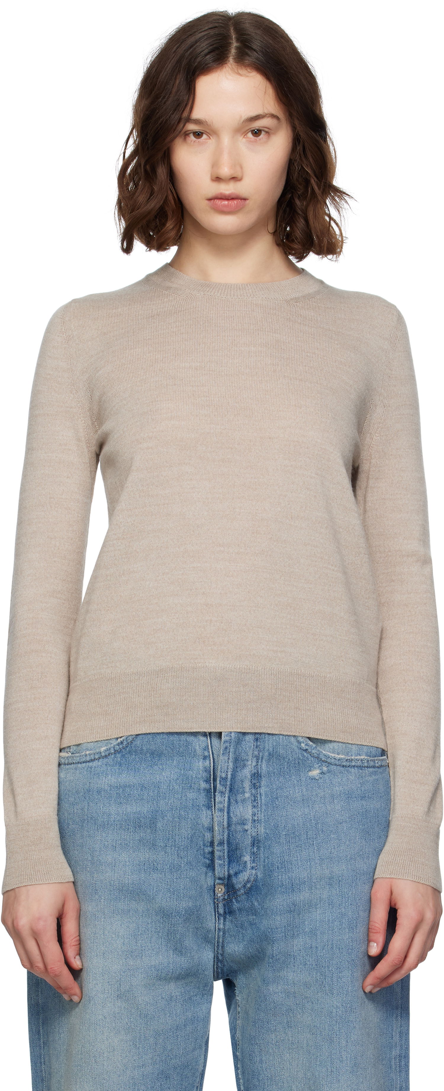 Пуловер Maison Margiela MM6 Maison Margiela Knit Sweater Бежово | S52HL0047 M13133, 0