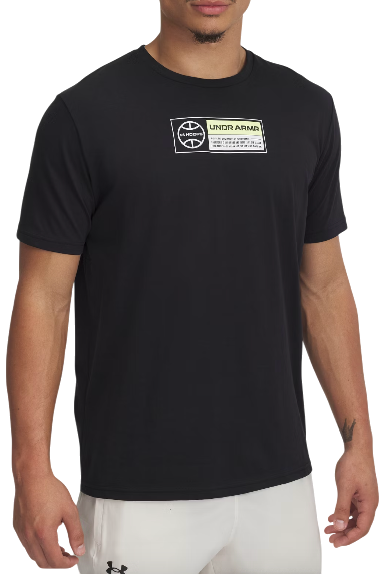 Тениска Under Armour Hoops 60/40s Short Sleeve T-Shirt Черно | 1390187-001, 0
