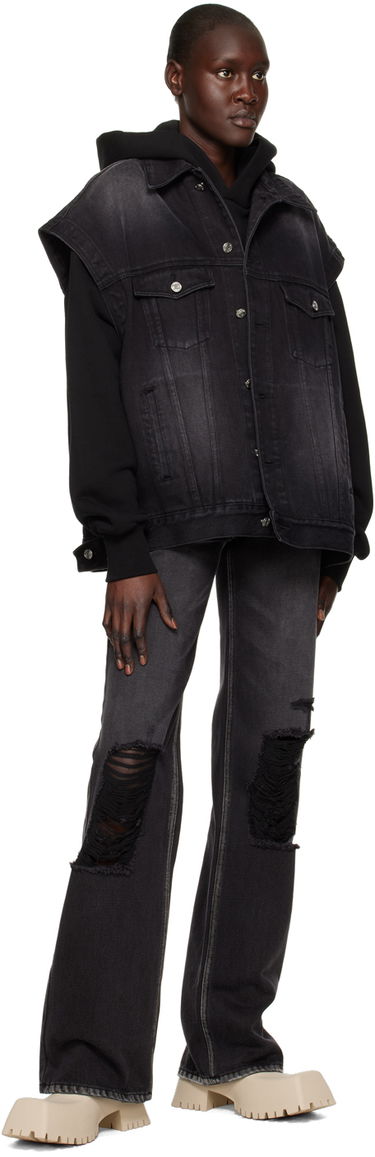 Жилетка We11done We11done Horror Movie Sleeveless Denim Jacket Черно | WD-DV3-22-384-U-BK, 3