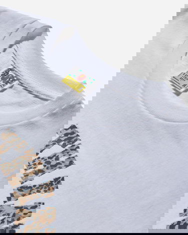 Тениска BAPE Wild Leopard Pattern College T-Shirt Бяло | 1L80110039 WHXBG, 4