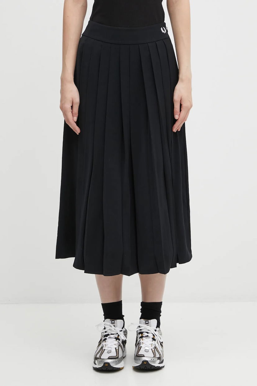 Пола Fred Perry Pleated Midi Skirt Черно | E1106
