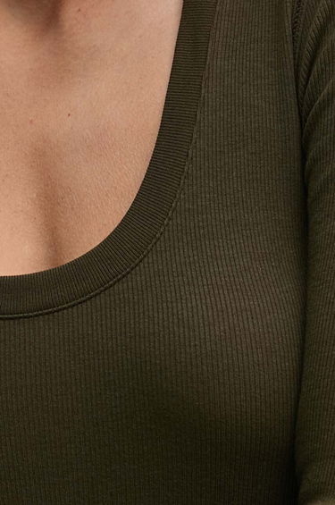 Тениска Polo by Ralph Lauren Long Sleeve Scoop Neck Top Зелено | 211941204, 4