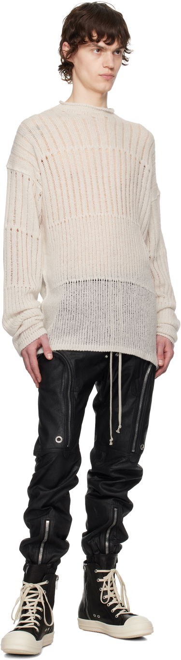 Пуловер Rick Owens Rick Owens Hollywood Oversized Knit Sweater Бежово | RU01E5681 KGRID, 3