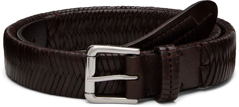 Колани LEMAIRE LEMAIRE Woven Leather Belt Кафяво | AC1235 LL0172
