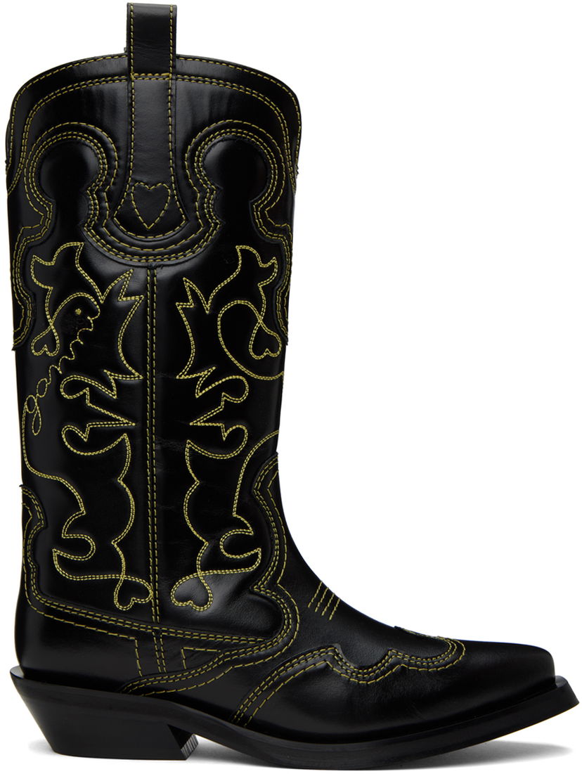 Кецове и обувки GANNI GANNI Western Boots Черно | S2169