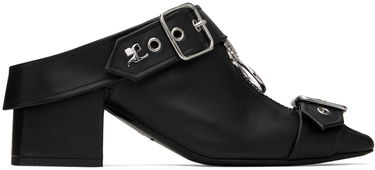 Кецове и обувки Courrèges Leather Mules With Buckle Черно | 124SCS096CV0027, 0