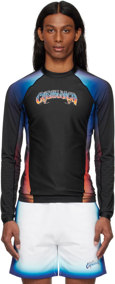 Тениска Casablanca Casablanca Gradient Rashguard Черно | MS25-SWM-040-01, 0