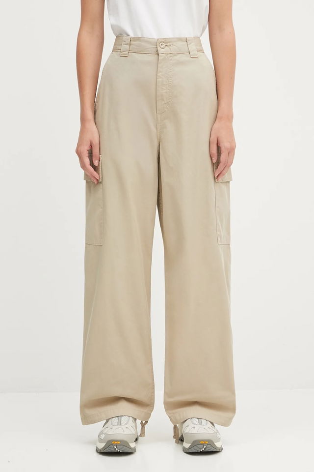 Kingston Cotton High Waist Wide-Leg Cargo Pants