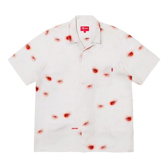 Риза Supreme Eyes Print Rayon Shirt Бяло | SUP-FW19-176